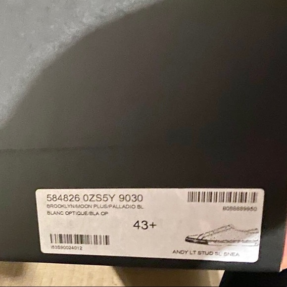 Brand New Saint Laurent Andy Studded White Sneaker - Picture 2 of 3